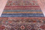 Khorjin Persian Gabbeh Hand Knotted Wool Rug - 5' 8" X 7' 10" - Golden Nile