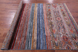 Khorjin Persian Gabbeh Hand Knotted Wool Rug - 5' 8" X 7' 10" - Golden Nile