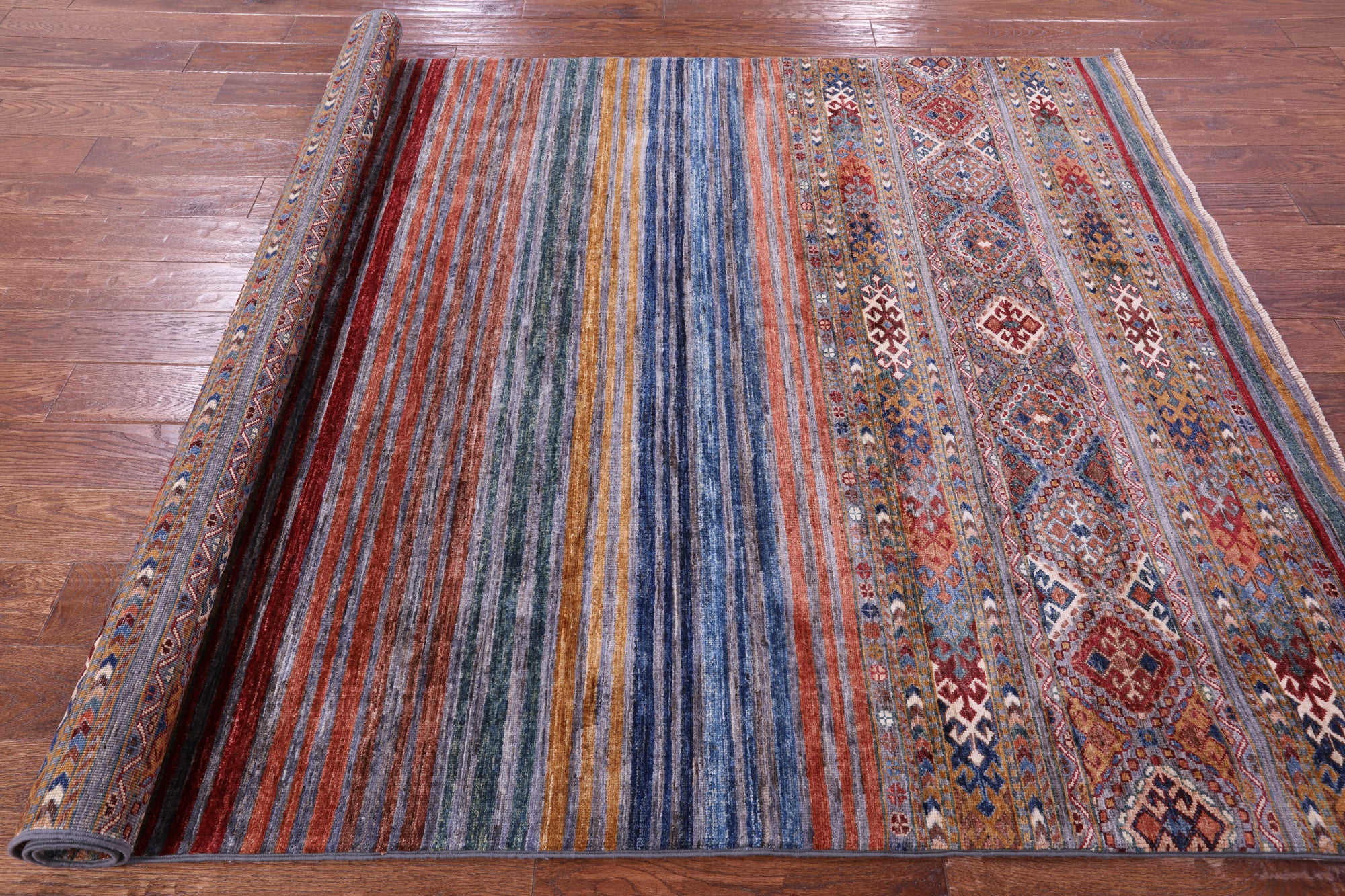 Khorjin Persian Gabbeh Hand Knotted Wool Rug - 5' 8" X 7' 10" - Golden Nile