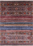 Khorjin Persian Gabbeh Hand Knotted Wool Rug - 5' 8" X 7' 10" - Golden Nile