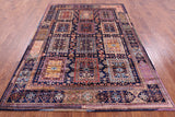 Blue Persian Fine Serapi Handmade Wool Rug - 6' 4" X 8' 7" - Golden Nile
