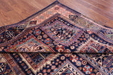 Blue Persian Fine Serapi Handmade Wool Rug - 6' 4" X 8' 7" - Golden Nile