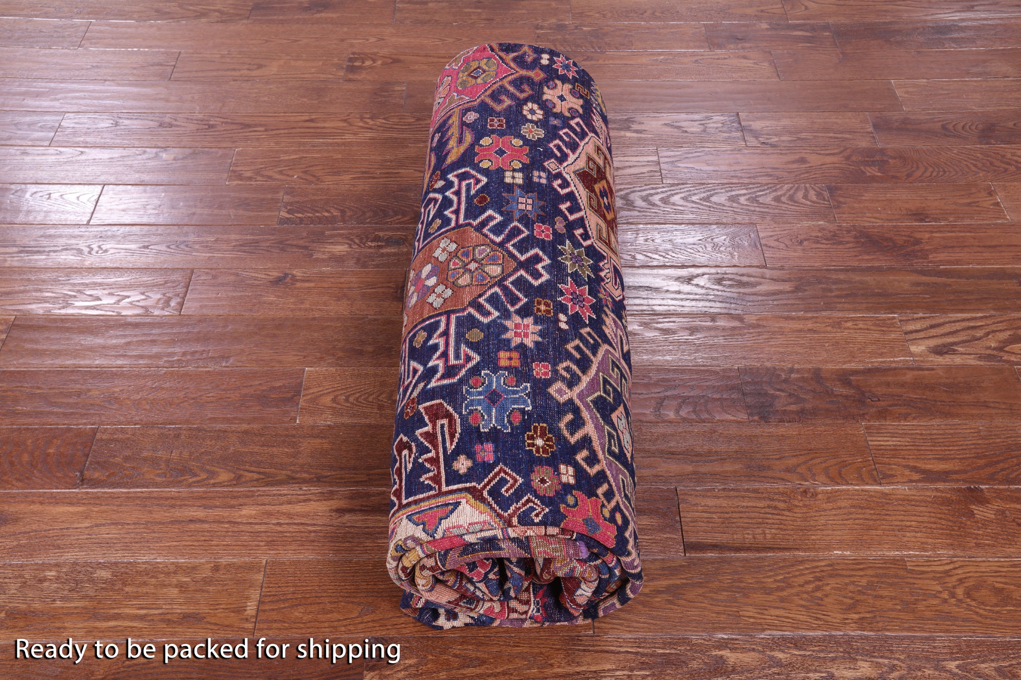 Blue Persian Fine Serapi Hand Knotted Wool Rug - 9' 10" X 13' 8" - Golden Nile