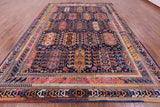 Blue Persian Fine Serapi Hand Knotted Wool Rug - 9' 10" X 13' 8" - Golden Nile