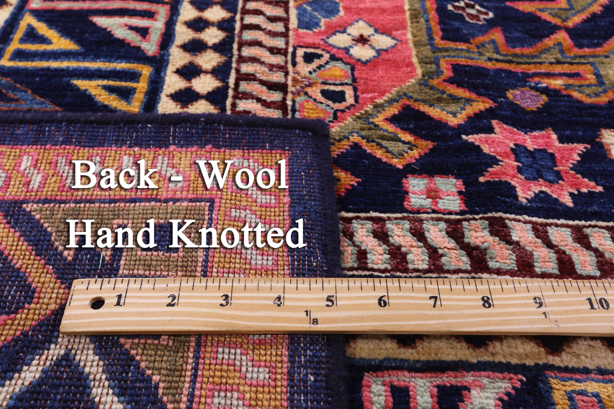 Blue Persian Fine Serapi Hand Knotted Wool Rug - 9' 10" X 13' 8" - Golden Nile