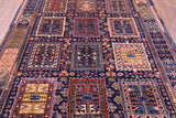 Blue Persian Fine Serapi Hand Knotted Wool Rug - 6' 5" X 8' 4" - Golden Nile