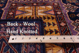 Blue Persian Fine Serapi Hand Knotted Wool Rug - 6' 5" X 8' 4" - Golden Nile