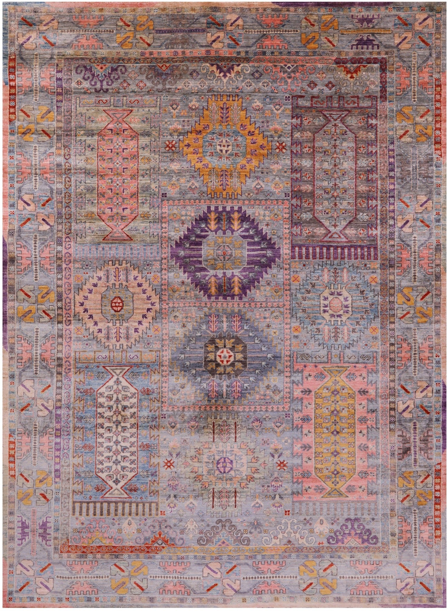 Persian Fine Serapi Hand Knotted Wool Rug - 6' 0" X 8' 3" - Golden Nile