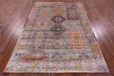 Persian Fine Serapi Hand Knotted Wool Rug - 6' 0" X 8' 3" - Golden Nile