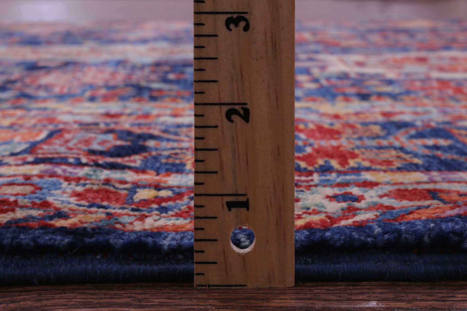 Blue Persian Fine Serapi Hand Knotted Wool Rug - 4' 11" X 7' 3" - Golden Nile