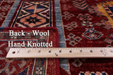 Red Persian Fine Serapi Hand Knotted Wool Rug - 4' 10" X 6' 11" - Golden Nile