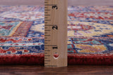 Blue Persian Fine Serapi Hand Knotted Wool Rug - 3' 4" X 4' 9" - Golden Nile