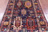 Blue Persian Fine Serapi Hand Knotted Wool Rug - 3' 11" X 6' 3" - Golden Nile