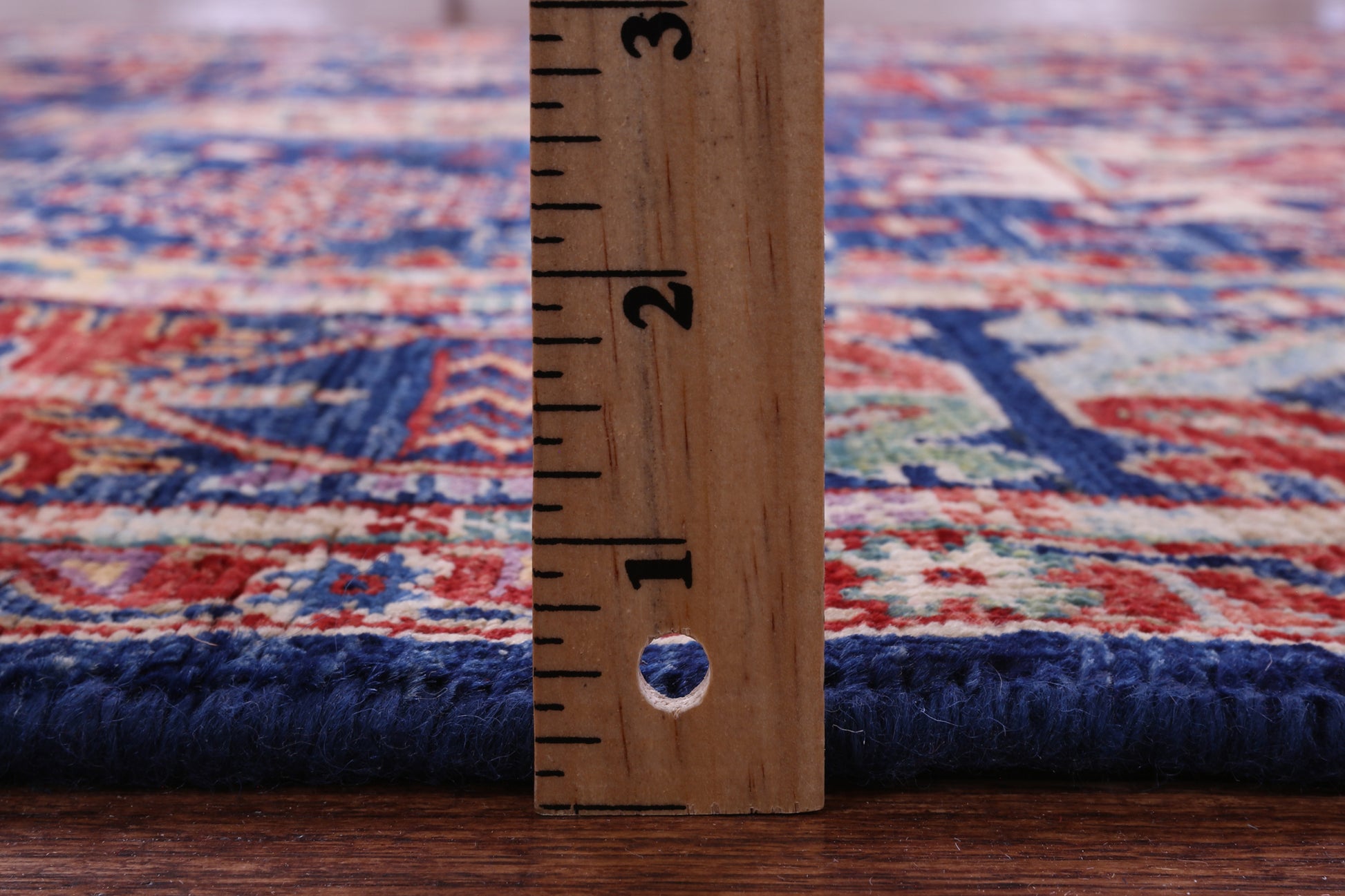 Blue Persian Fine Serapi Hand Knotted Wool Rug - 3' 11" X 6' 3" - Golden Nile