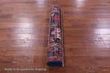 Blue Persian Fine Serapi Hand Knotted Wool Rug - 3' 11" X 6' 3" - Golden Nile