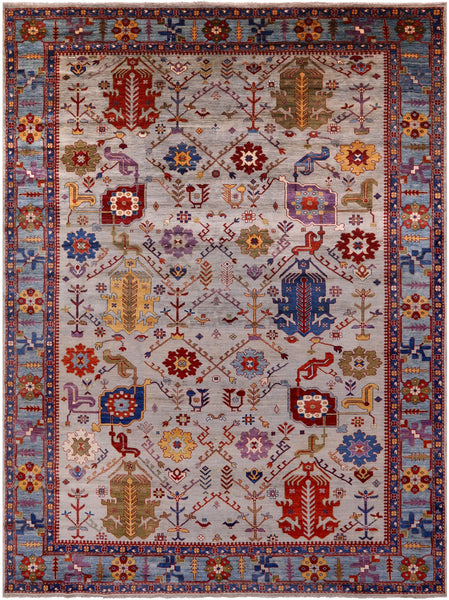 Persian Fine Serapi Hand Knotted Wool Rug - 9' 10" X 13' 4" - Golden Nile