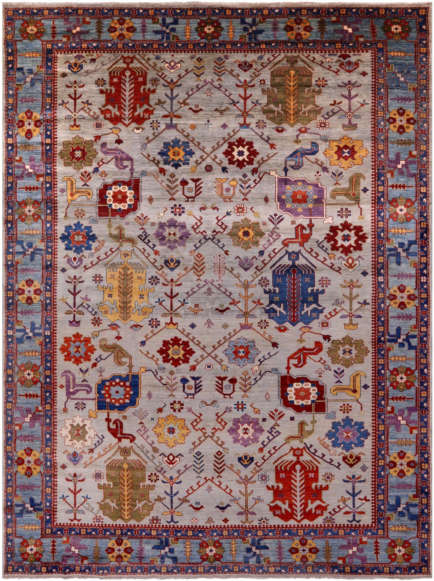 Persian Fine Serapi Hand Knotted Wool Rug - 9' 10" X 13' 4" - Golden Nile