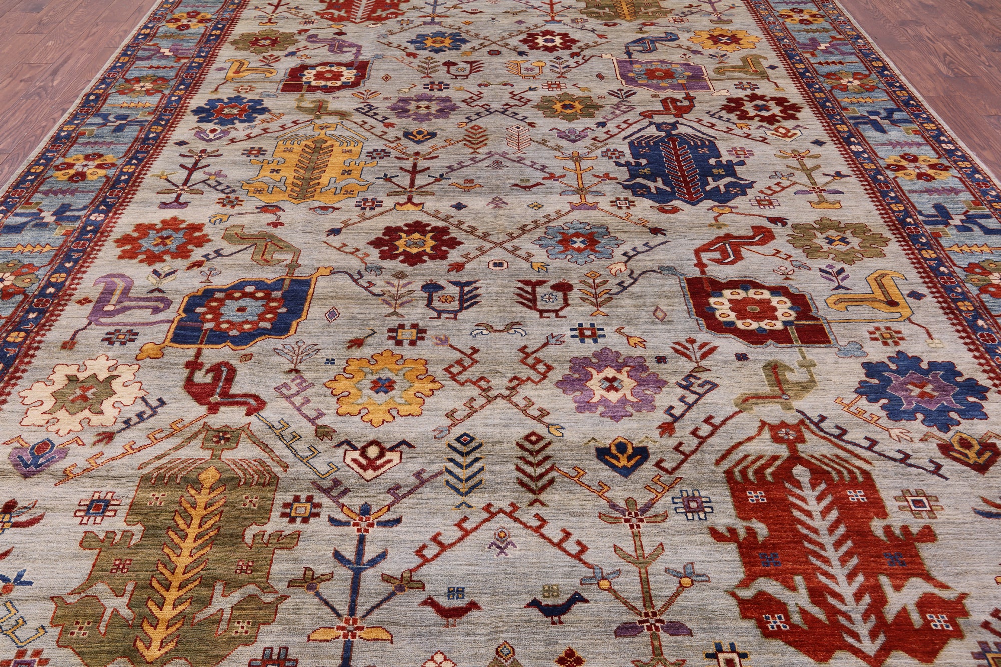 Persian Fine Serapi Hand Knotted Wool Rug - 9' 10" X 13' 4" - Golden Nile