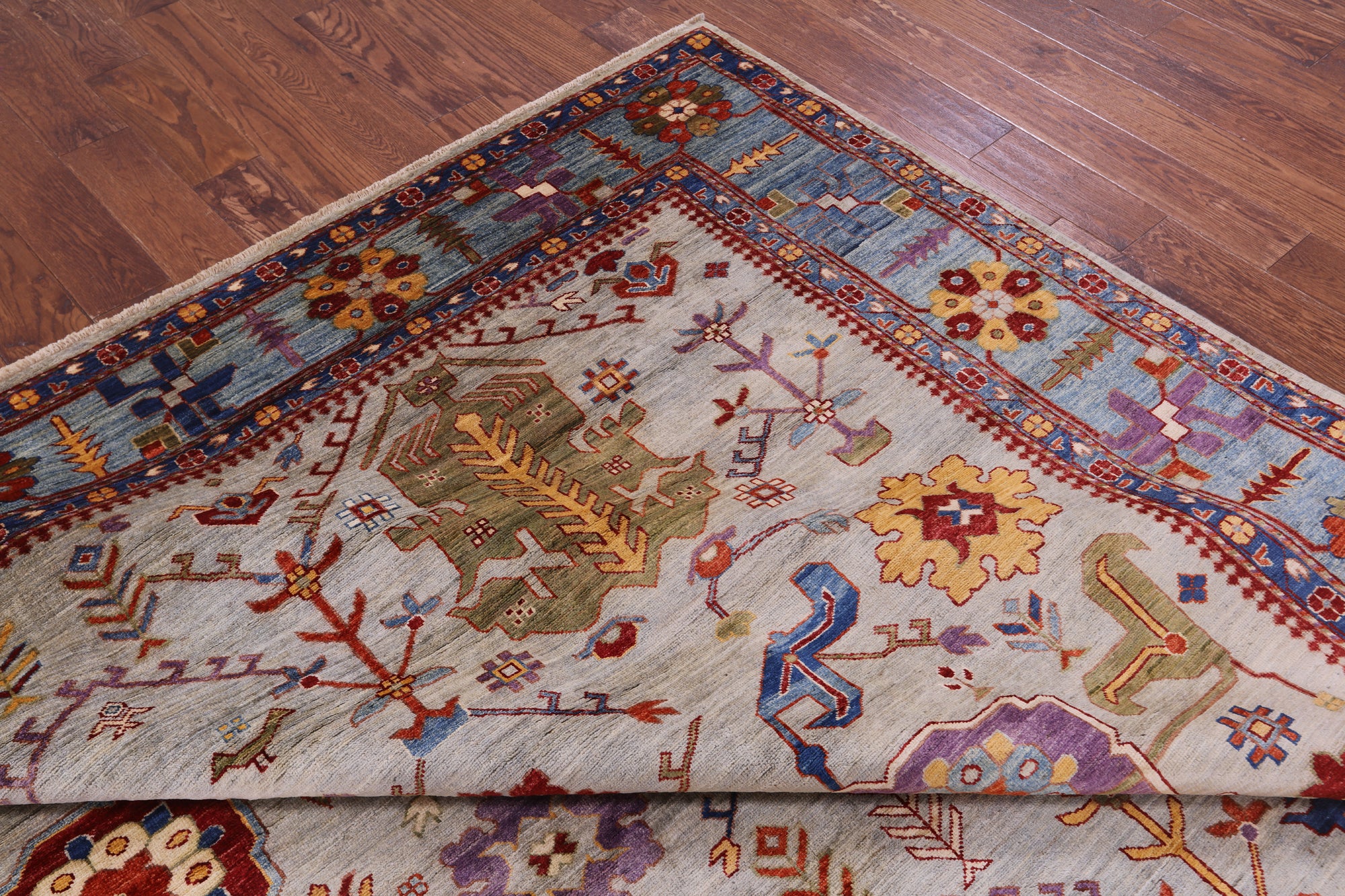 Persian Fine Serapi Hand Knotted Wool Rug - 9' 10" X 13' 4" - Golden Nile
