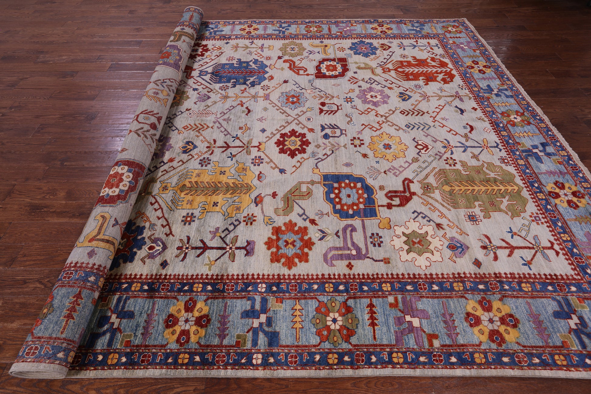 Persian Fine Serapi Hand Knotted Wool Rug - 9' 10" X 13' 4" - Golden Nile