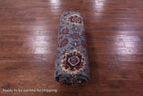 Blue Persian Fine Serapi Hand Knotted Wool Rug - 9' 10" X 13' 8" - Golden Nile