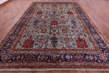 Blue Persian Fine Serapi Hand Knotted Wool Rug - 9' 10" X 13' 8" - Golden Nile