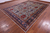 Blue Persian Fine Serapi Hand Knotted Wool Rug - 9' 10" X 13' 8" - Golden Nile