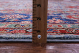 Blue Persian Fine Serapi Hand Knotted Wool Rug - 9' 10" X 13' 8" - Golden Nile
