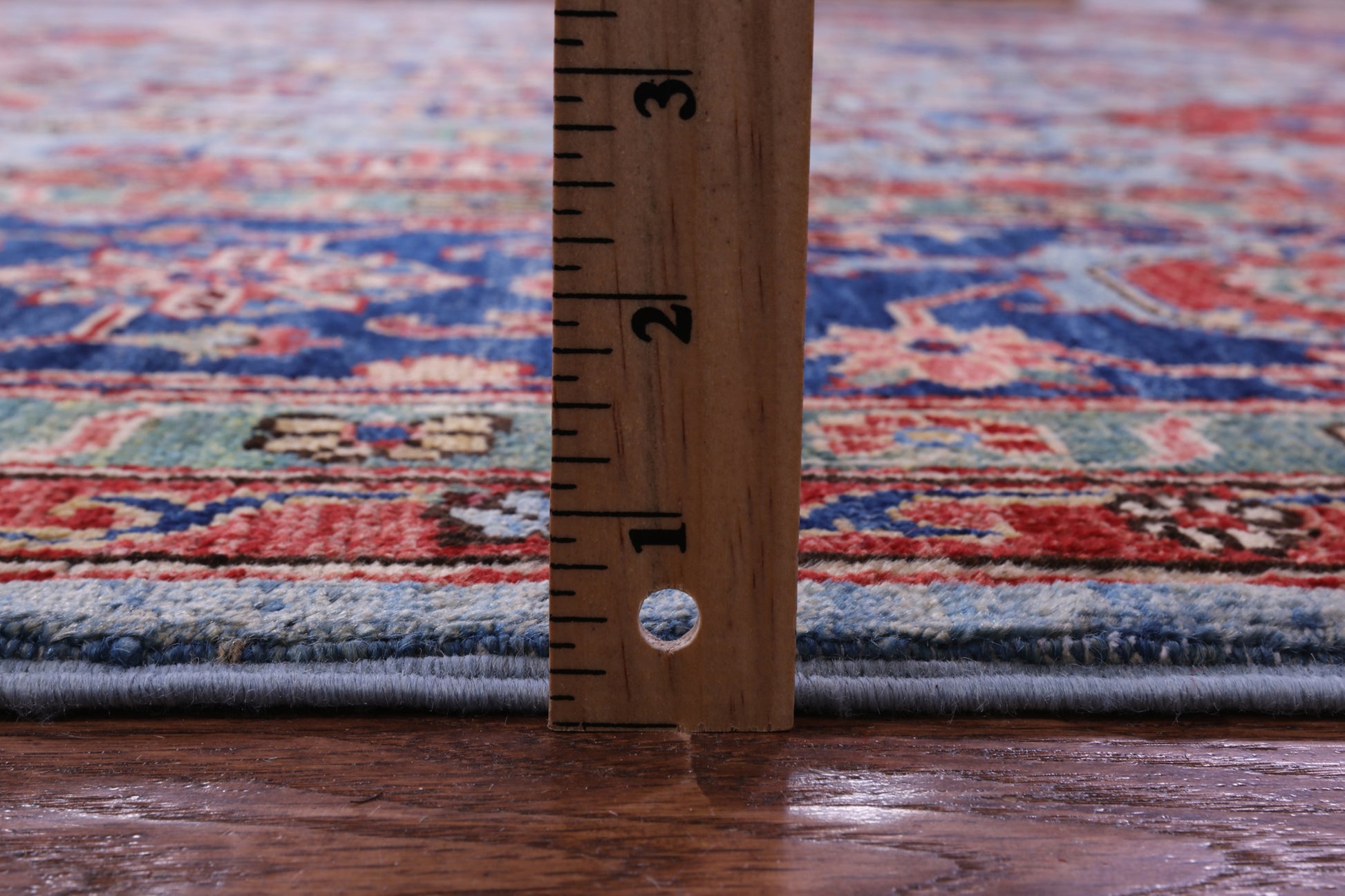 Blue Persian Fine Serapi Hand Knotted Wool Rug - 9' 10" X 13' 8" - Golden Nile
