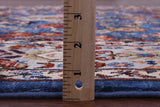 Blue Persian Fine Serapi Hand Knotted Wool Rug - 5' 9" X 8' 11" - Golden Nile