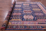 Blue Persian Fine Serapi Hand Knotted Wool Rug - 10' 2" X 13' 11" - Golden Nile