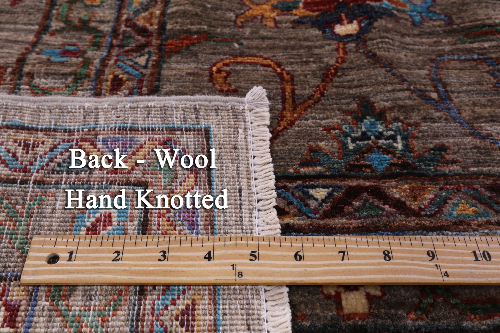 Peshawar Hand Knotted Wool Rug - 8' 6" X 12' 3" - Golden Nile