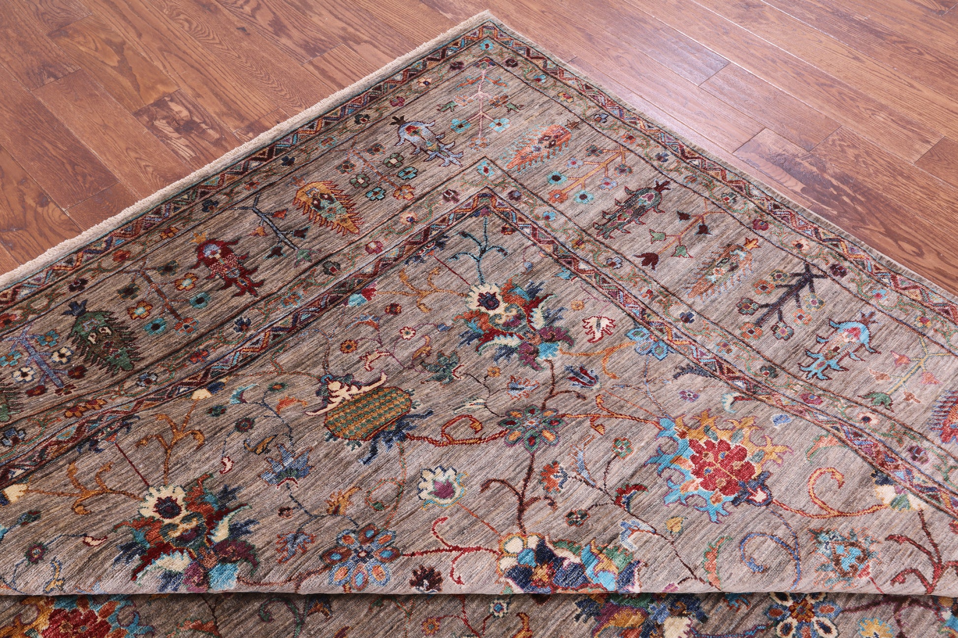 Peshawar Hand Knotted Wool Rug - 8' 6" X 12' 3" - Golden Nile