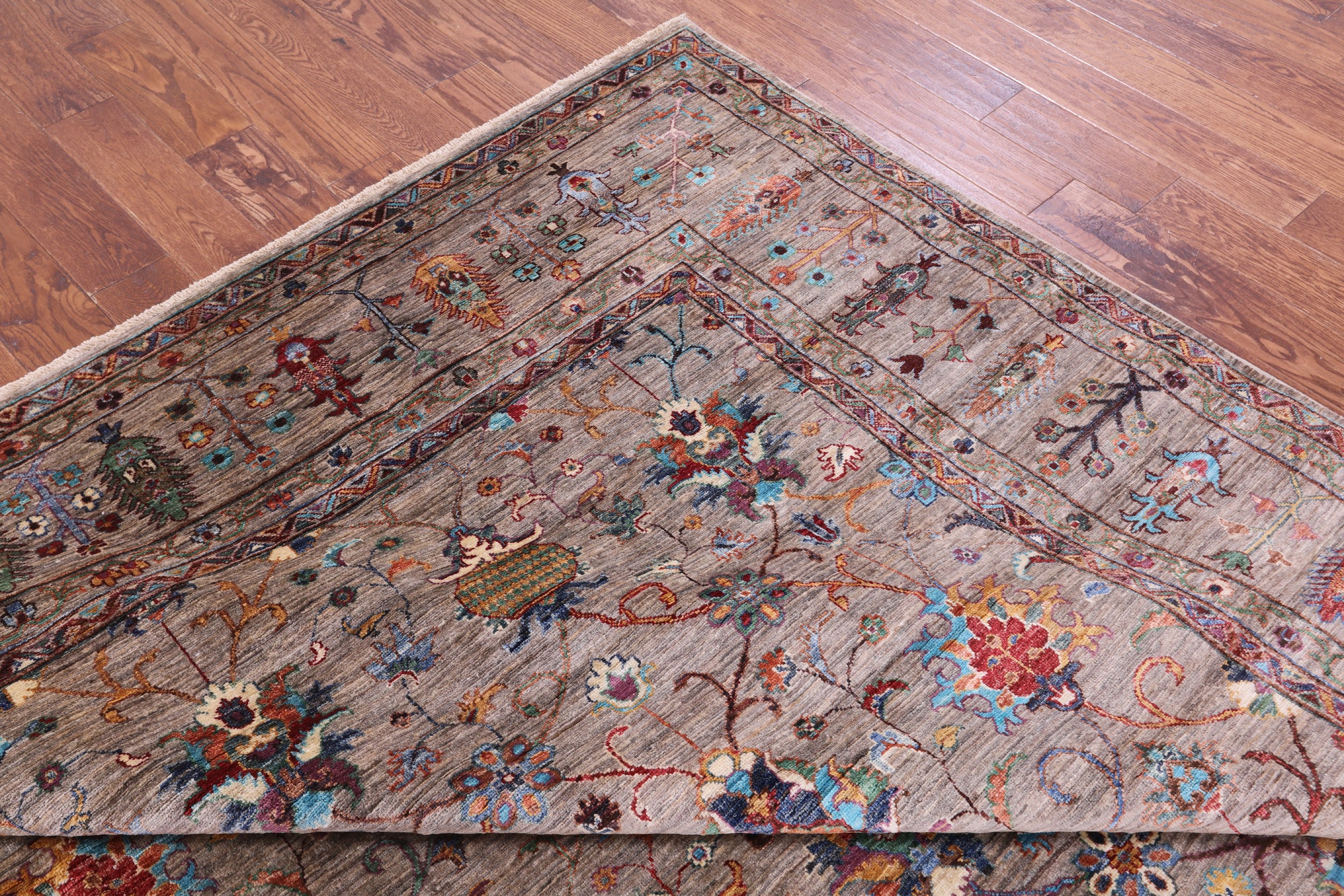 Peshawar Hand Knotted Wool Rug - 8' 6" X 12' 3" - Golden Nile