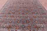 Peshawar Hand Knotted Wool Rug - 9' 0" X 12' 5" - Golden Nile