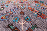 Peshawar Hand Knotted Wool Rug - 9' 0" X 12' 5" - Golden Nile