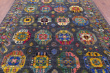 Turkmen Ersari Hand Knotted Wool Rug - 7' 11" X 11' 2" - Golden Nile
