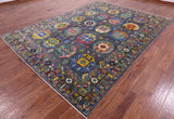 Turkmen Ersari Hand Knotted Wool Rug - 7' 11" X 11' 2" - Golden Nile