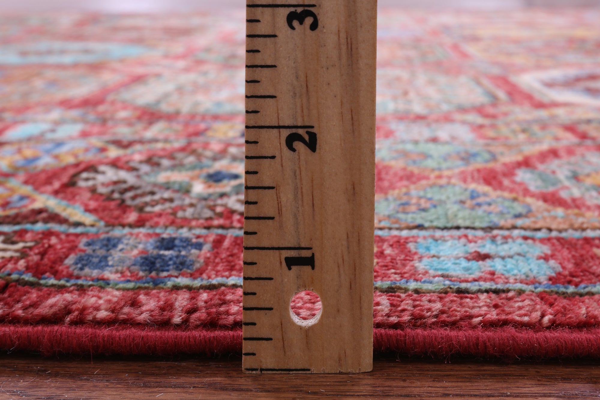 Red Turkmen Ersari Hand Knotted Wool Rug - 5' 6" X 7' 11" - Golden Nile