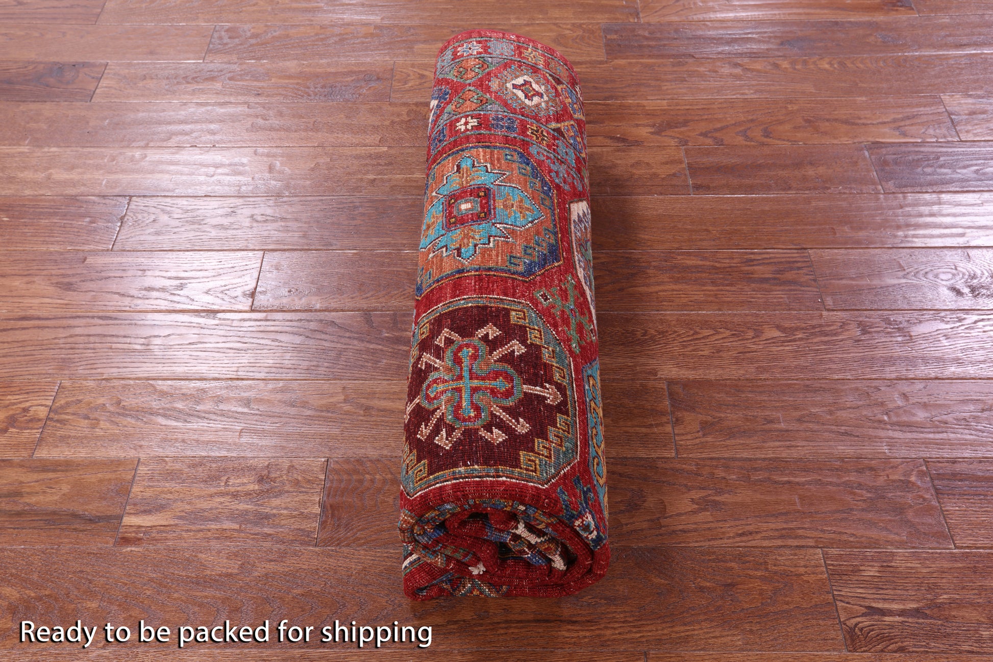 Red Turkmen Ersari Hand Knotted Wool Rug - 5' 6" X 7' 11" - Golden Nile
