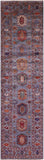 Grey Turkmen Ersari Hand Knotted Wool Runner Rug - 2' 7" X 9' 6" - Golden Nile