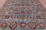 Turkmen Ersari Hand Knotted Wool Rug - 8' 9" X 12' 3" - Golden Nile