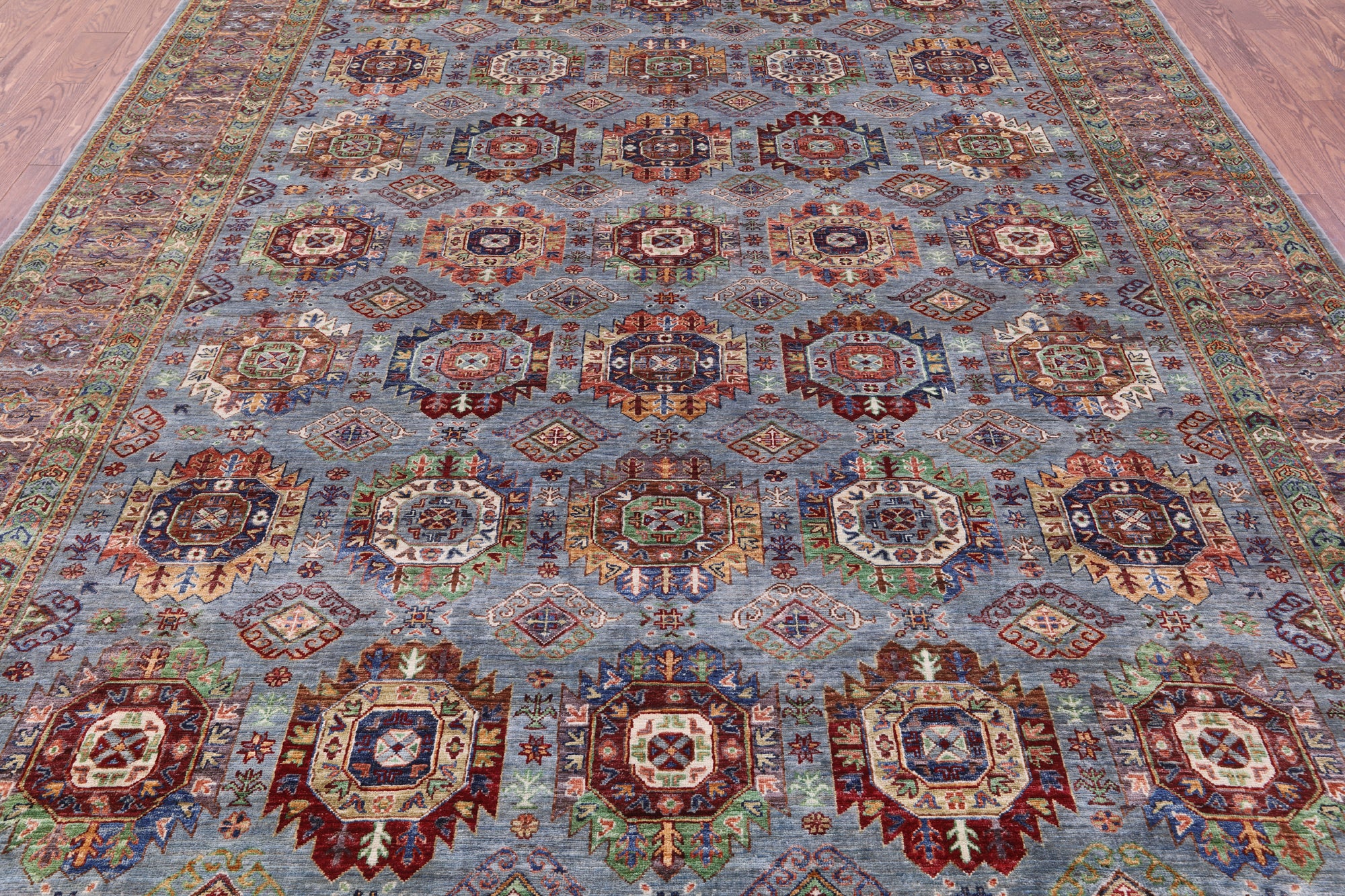 Turkmen Ersari Hand Knotted Wool Rug - 8' 9" X 12' 3" - Golden Nile