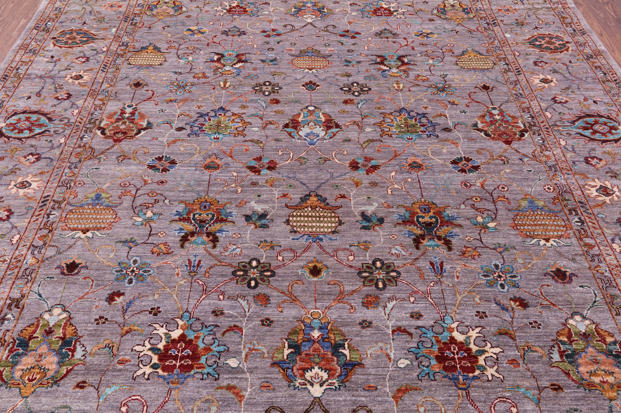 Peshawar Hand Knotted Wool Rug - 8' 5" X 10' 2" - Golden Nile