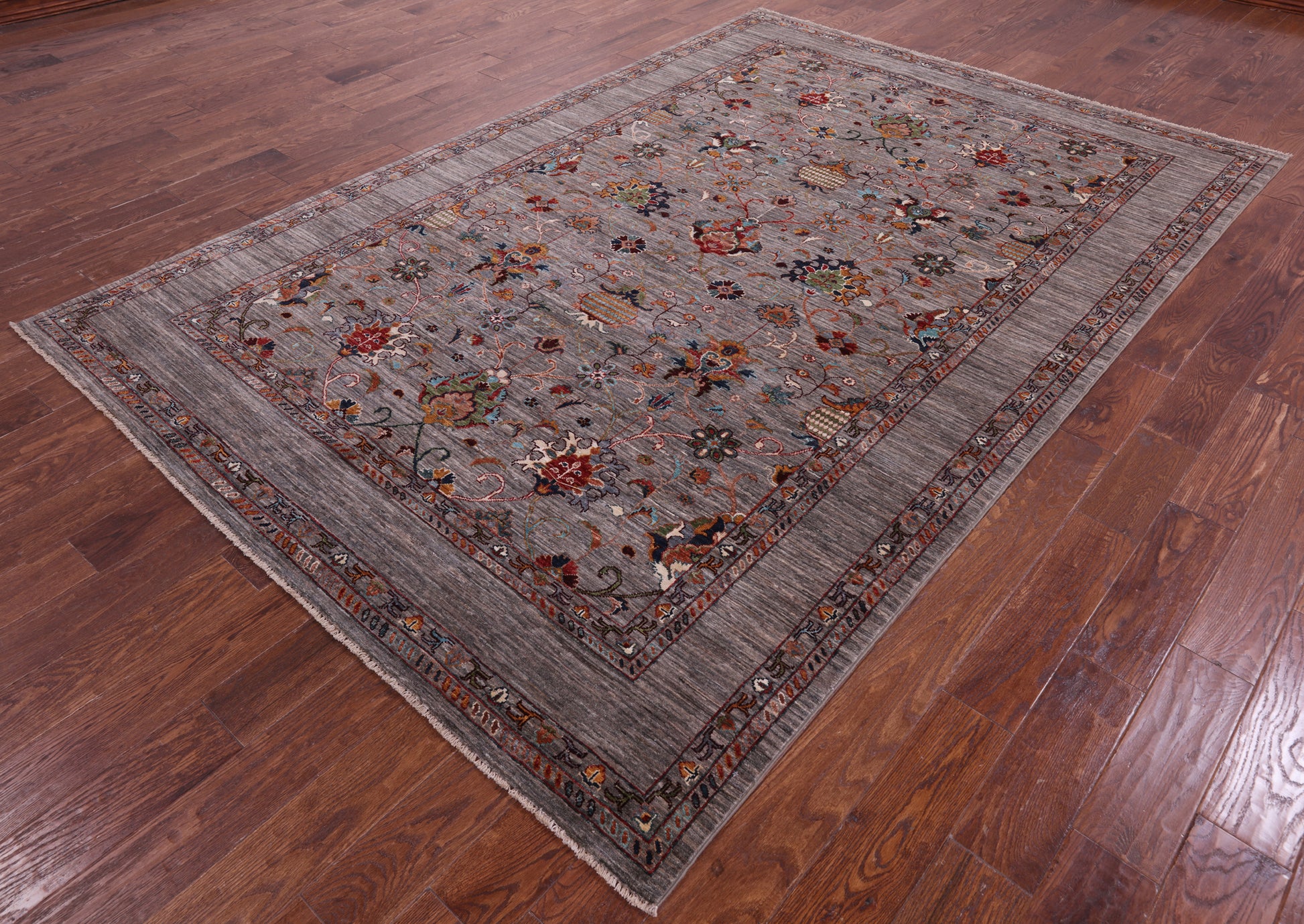 Peshawar Hand Knotted Wool Rug - 6' 8" X 9' 11" - Golden Nile