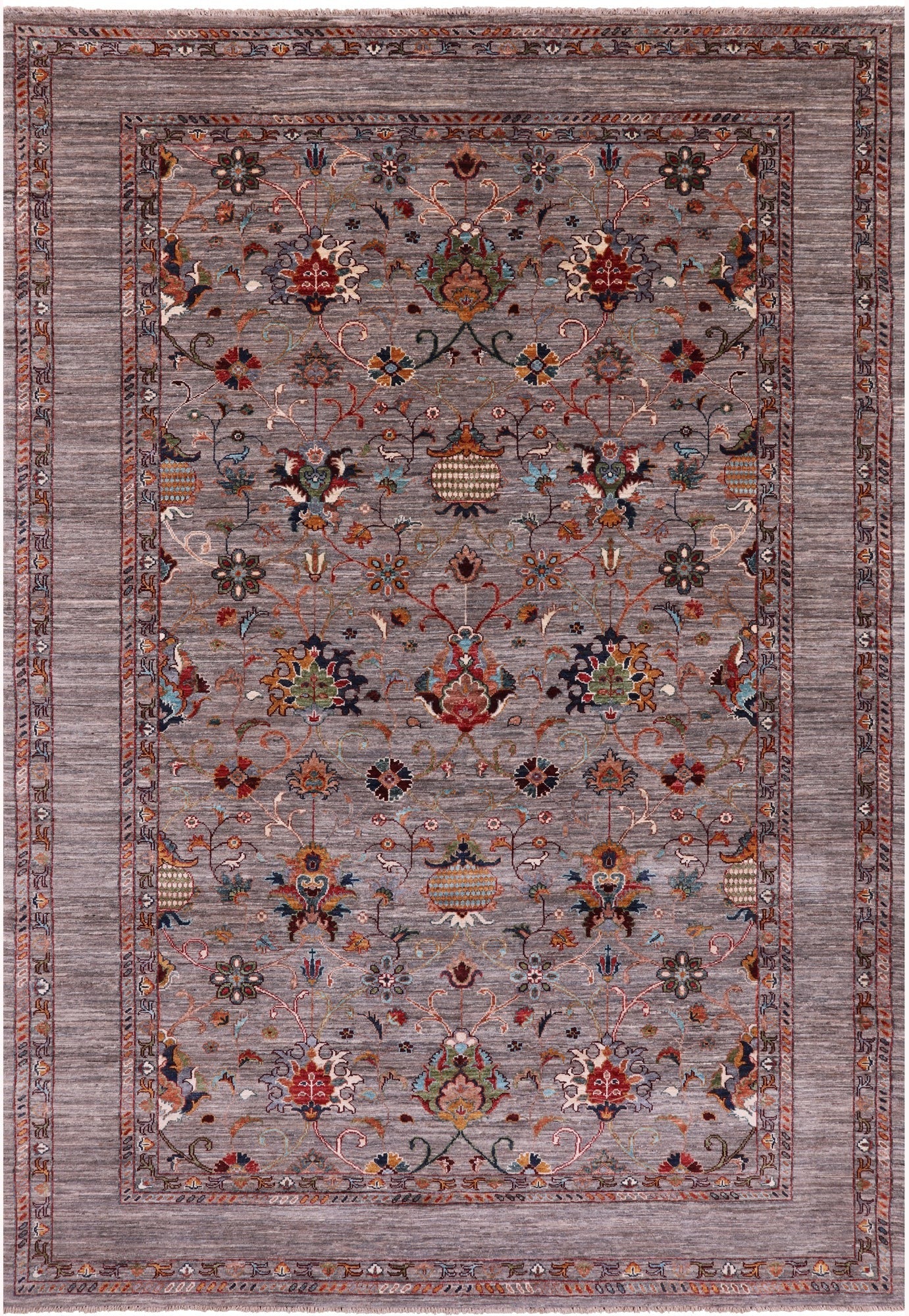 Peshawar Hand Knotted Wool Rug - 6' 8" X 9' 11" - Golden Nile