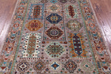 Turkmen Ersari Hand Knotted Wool Rug - 5' 0" X 6' 11" - Golden Nile