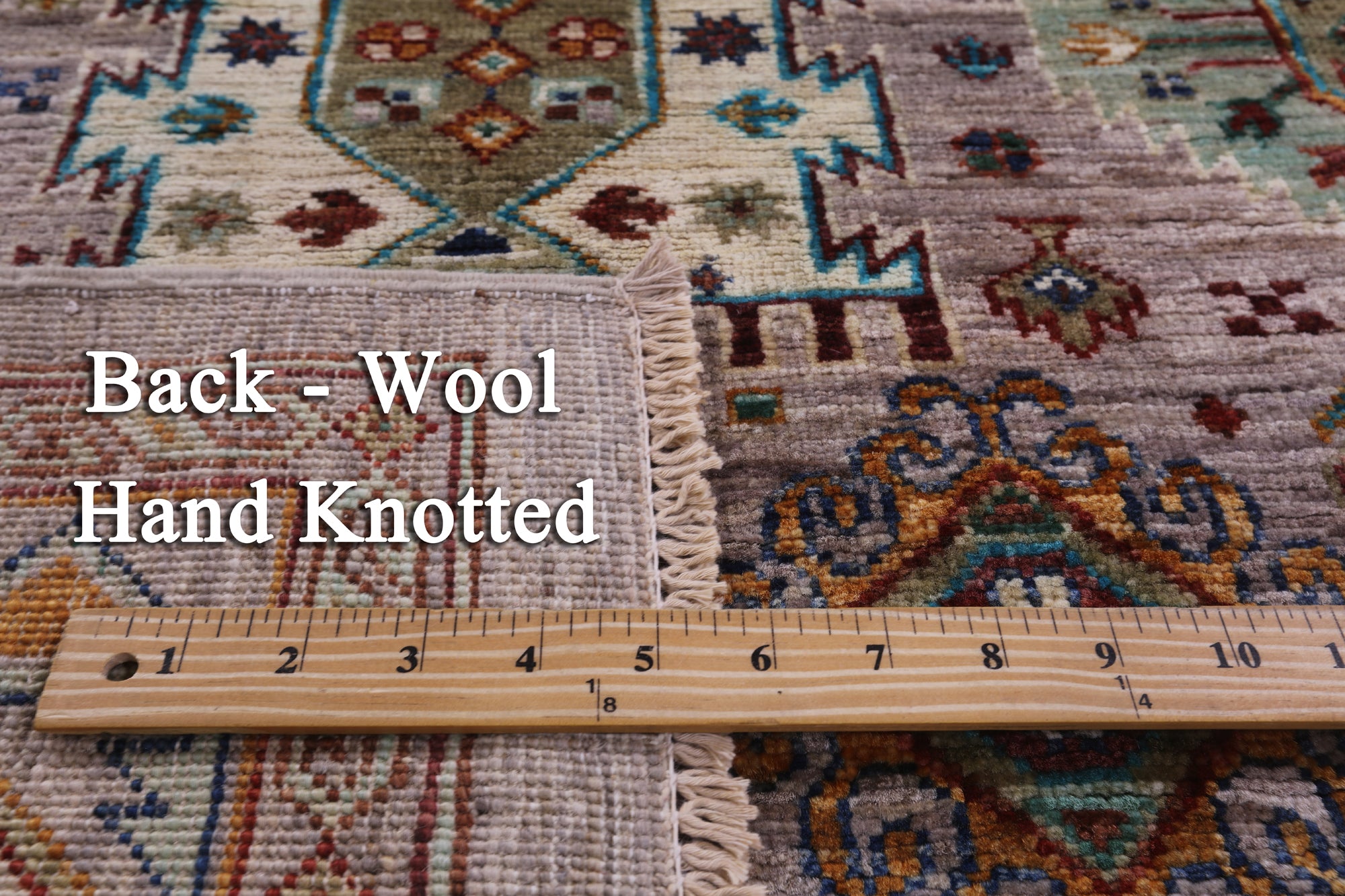Turkmen Ersari Hand Knotted Wool Rug - 5' 0" X 6' 11" - Golden Nile