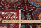 Turkmen Ersari Hand Knotted Wool Rug - 5' 1" X 6' 8" - Golden Nile