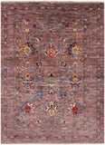 Peshawar Hand Knotted Wool Rug - 5' 1" X 6' 9" - Golden Nile